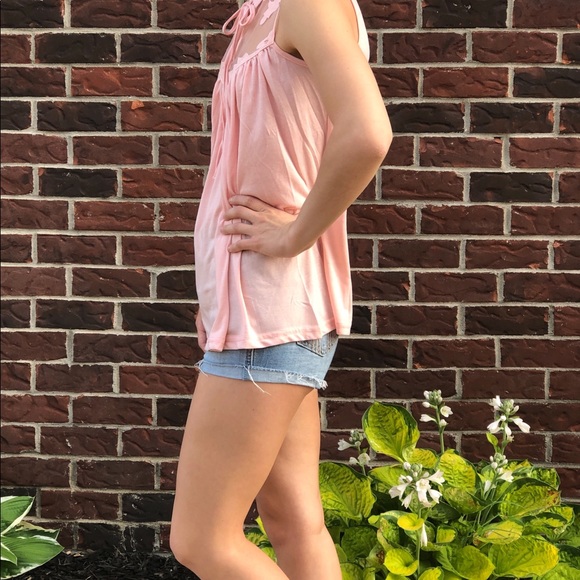 LAST ONE! Blush Embroidery Tank Top - Picture 2 of 3